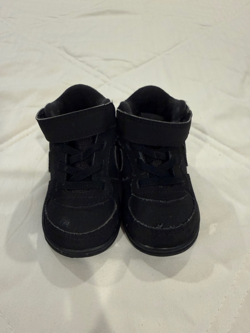 Nike Kids Black High-Top Velcro & Lace Sneakers